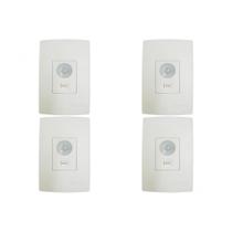 Kit C/4 - Sensor Qualitronix Parede Embutir Foto 180 Com...