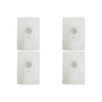 Kit C/4 - Sensor Qualitronix Parede Embutir Foto 180O. Co... Kit C/4 - Sensor Qualitronix Parede Embutir Foto 180O. Co...