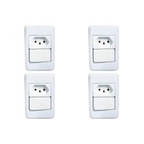 Kit C/4 - Sistema Perlex Branca (1 Paralelo+Tomada 10A) 3... Kit C/4 - Sistema Perlex Branca (1 Paralelo+Tomada 10A) 3...