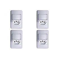 Kit C/4 - Sistema Perlex Branca (1 Paralelo+Tomada 20A) 3... Kit C/4 - Sistema Perlex Branca (1 Paralelo+Tomada 20A) 3...