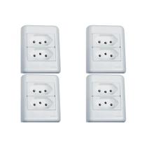 Kit C/4 - Sistema Perlex Branca (2 Tomadas 10/20A) 3011/15Br Kit C/4 - Sistema Perlex Branca (2 Tomadas 10/20A) 3011/15Br