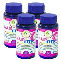 KIT C/4 Suplemento Hair Fits Cabelo e Pele 60 Cáps Fits Life