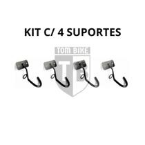 Kit c/ 4 suportes de parede p/ bicicleta
