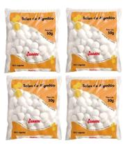 Kit C/4 Sussex Algodão Bolas Brancas 50g