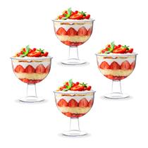 Kit C/4 Taça Americana Pequena Acrílico 500Ml Kit C/4 Taça Americana Pequena Acrílico 500Ml