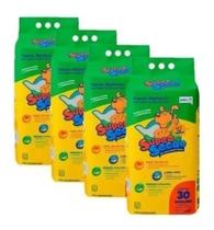 Kit C/4 Tapetes Higiênico 80x60cm Super Secão 30un Petix Kit C/4 Tapetes Higiênico 80x60cm Super Secão 30un Petix