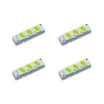 Kit C/4 - Tomada Barra Fiolux 2P+T. 20A. Tripla Cinza/Verde Kit C/4 - Tomada Barra Fiolux 2P+T. 20A. Tripla Cinza/Verde