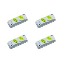 Kit C/4 - Tomada Barra Fiolux Dupla 20A 2 Polos+Terra C...