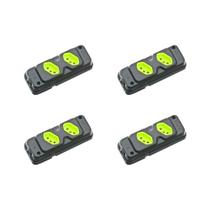 Kit C/4 - Tomada Barra Fiolux Dupla 2P+T20A Preto