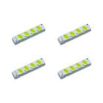 Kit C/4 - Tomada Barra Fiolux Quadrupla 2Polos+T20A Cinza Kit C/4 - Tomada Barra Fiolux Quadrupla 2Polos+T20A Cinza