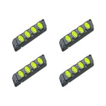 Kit C/4 - Tomada Barra Fiolux Quadrupla 2Polos+T20A Preto Kit C/4 - Tomada Barra Fiolux Quadrupla 2Polos+T20A Preto