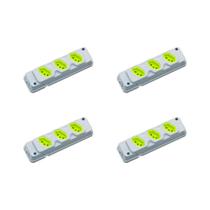 Kit C/4 - Tomada Barra Fiolux Tripla 2P 20A Cinza Kit C/4 - Tomada Barra Fiolux Tripla 2P 20A Cinza