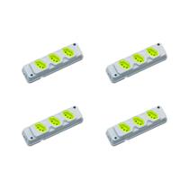 Kit C/4 - Tomada Barra Fiolux Tripla 2P+T20A Cinza Kit C/4 - Tomada Barra Fiolux Tripla 2P+T20A Cinza