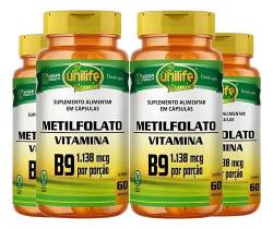 KIT C/4 Un. Metilfolato B9 1.138mcg 60 Cápsulas - Unilife