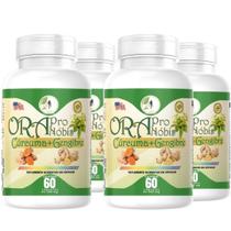 KIT C/4 Un. Or a Pro Nob is e Gengibre 60 Cápsulas Fits Life