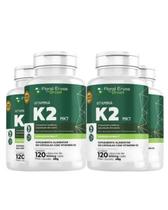 KIT C/4 Un. Vitamina K2 Mk7 Menaquinona 7 120 Cápsulas - Floral Ervas do Brasil KIT C/4 Un. Vitamina K2 Mk7 Menaquinona 7 120 Cápsulas - Floral Ervas do Brasil