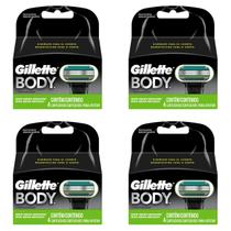 Kit c/4 Unidades de Carga Para Aparelho De Barbear Gillette Body Com 4 Unidades cada