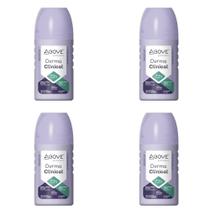 Kit c/4 Unidades de Desodorante Roll-on Above 50ml Feminino Derma Clinical