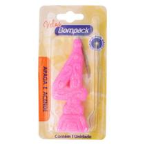 Kit c/ 4 Vela Supernumeros Bompack N4 Rosa Un - Embrast