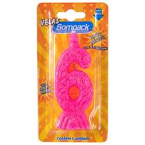 Kit c/ 4 Vela Supernumeros Bompack N6 Rosa Un - Embrast