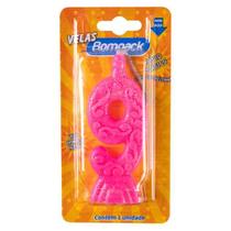 Kit c/ 4 Vela Supernumeros Bompack N9 Rosa Un - Embrast