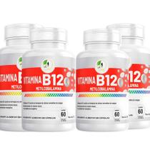 Kit C/4 Vitamina B12 Metilcobalamina Fits Life - 60 cápsulas
