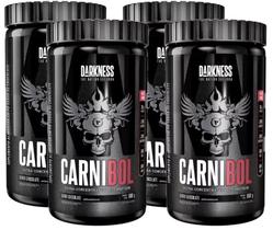 Kit c/ 4 whey protein proteina de carne dk carnibol sabor chocolate 900g