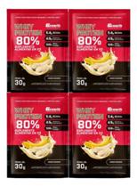 Kit c/ 4 Wheys Protein concentrado 80% 30g Growth Banana