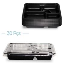 Kit C/40 Embalagem Descartável Obentô Para Sushi C/ Tampa