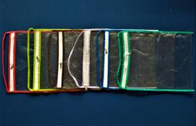 Kit c/40 Sacolas plásticas transparente - bolsa com zíper 0,27x0,32 código 676 cores variadas