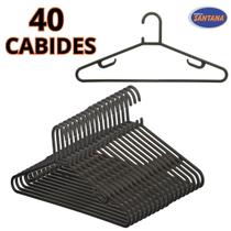 Kit c/40 unid cabide adulto preto avulso