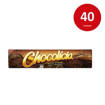 Kit C/40 Unidades Biscoito Chocolícia Recheado Chocolate