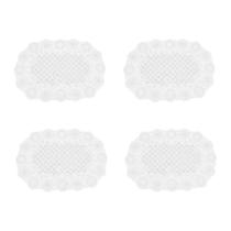 Kit c/ 4un lugar americano oval mesa 30x45cm branco