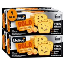 Kit c/ 4und Bolo de Laranja c/ Gotas S/ Glúten Belive 260g