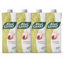 Kit c/ 4und Chá Branco c/ Lichia Zero Caloria FEEL GOOD 1L