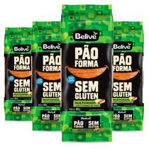 Kit c/ 4und Pão de Forma BELIVE Multigrãos Sem Glúten 400g