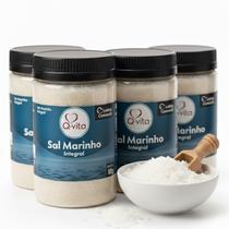 Kit c/ 4und Sal Marinho Grosso Q-VITA Pote 1kg