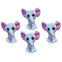 Kit C/4x Brinquedo de Pelúcia Elefante Colorido - Ty Rara Kit C/4x Brinquedo de Pelúcia Elefante Colorido - Ty Rara
