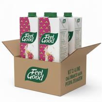 Kit c/ 4x Chá Branco c/ Pitaya Zero Ad. Açucar FEEL GOOD 1L