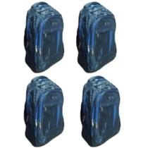 Kit C/ 4x Mochila Grande Cor Azul - CCB Fashion Bag