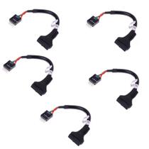 Kit c/ 5 Adaptador conversor USB 3.0 Fêmea p/ USB 2.0 Macho p/ placa mãe gabinete