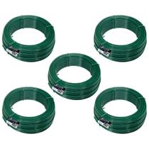 Kit C/ 5 Arame P/ Tela Revestido Pvc 1kg Verde Bwg16 1,65mm