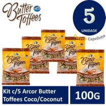Kit c/5 Arcor Butter Toffees Coco /Coconut 100g