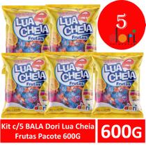 Kit c/5 BALA Dori Lua Cheia Frutas Pacote 600G