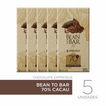 Kit c/5 Barras de Chocolate Expressus Kakaw Bean To Bar 70% De Cacau