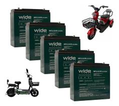 Kit c/5 Baterias 12v25ah Wide