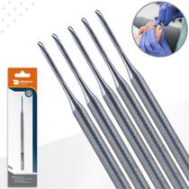 Kit c/ 5 Bisturi Goiva 206 Removedor Cutícula Unha Manicure Podologia Profissional Aço Inox Kit c/ 5 Bisturi Goiva 206 Removedor Cutícula Unha Manicure Podologia Profissional Aço Inox