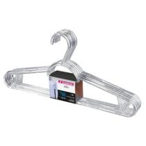 Kit C/ 5 Cabides Adulto Acrílico Transparente Multifuncional Reforçado Sanremo