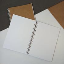 kit C/5 Caderno ¼ Pequeno 16 x 22 cm Espiral 80 Folhas Brancas Sem Pauta - Art&Art