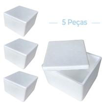 Kit C/5 Caixa Térmica Isopor EPS Pequena Sorvete 16x12cm Kit C/5 Caixa Térmica Isopor EPS Pequena Sorvete 16x12cm